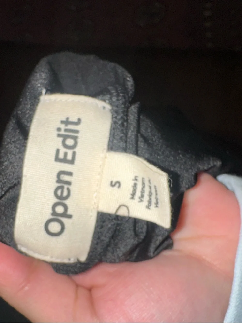 Open Edit Asymmetric Black Long Sleeve Top - Picture 3 of 3